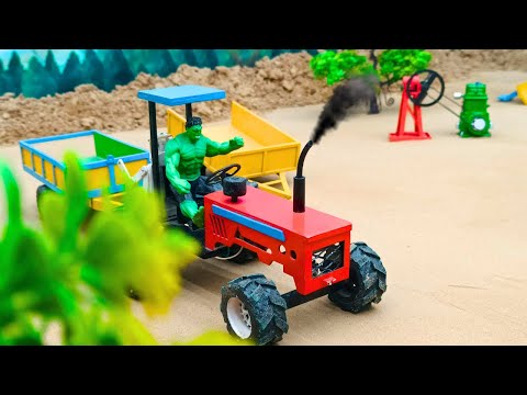 diy how to make water pump using mini diesel engine | diy tractor making plough machine