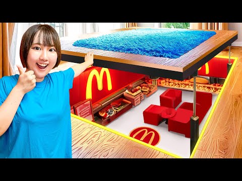 わたしのお部屋がハンバーガーショップになっちゃった!? お姉ちゃんやママと一緒にお料理チャレンジ♪お店ごっこ遊びでおいしい食べ物を作ろう！【寸劇】