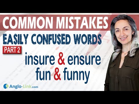 Fun or Funny? | Insure or Ensure? | Various or Varied? | English Vocabulary Lesson