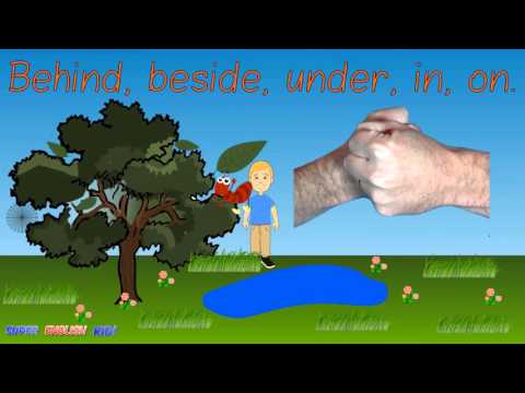 ♫The prepositions and insects/outdoors song for kids!♫ (behind, beside, under, in, on)