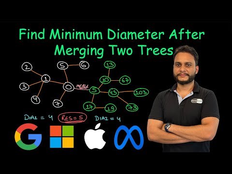 Find Minimum Diameter After Merging Two Trees | Leetcode 3203