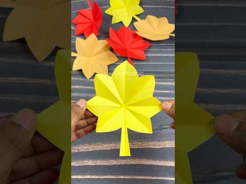 How To Cut Maple Leaf🍁 for Autumn Decoration #shorts #ytshorts #diy #craftastic #paper crafts