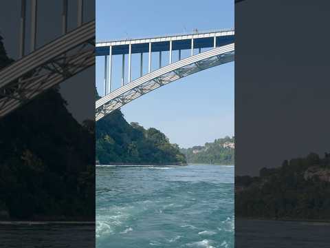 Up-close view of Rainbow Bridge linking the cities of Niagara Falls in Canada and the USA!