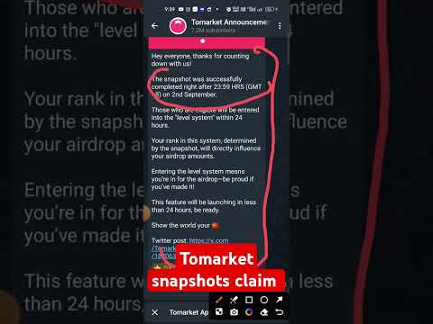 tomarket snapshot today l #tomarketprice #tomarketairdrop