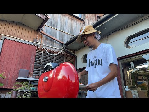 藤樹園盆栽フェス終わりました。カンタのBBQタイム