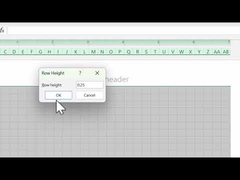 How to Make Graph Paper in Excel