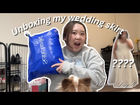 Revealing my wedding dress 👰🏻‍♀️, unboxing asian groceries, amazon, selfie leslie - Vlogmas Day 4 🎄