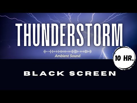 Relax to the Sound of a Thunderstorm with Rain, on a Black Screen. Perfect for Deep Sleep!