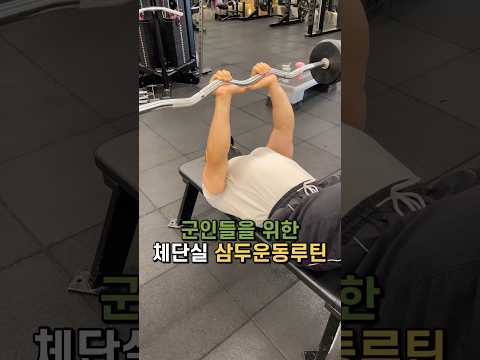 군인들을 위한 체단실 삼두운동루틴