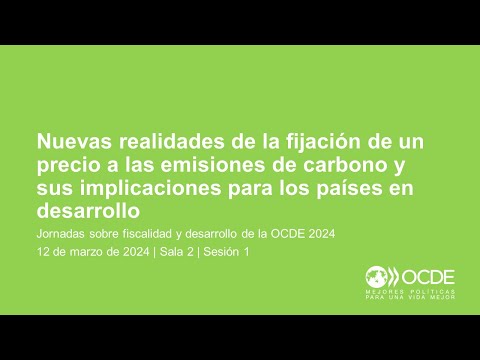 Jornadas sobre Fiscalidad y Desarrollo de la OCDE 2024 (Día 1 Sala 2 Sesión 1): Precio de CO2