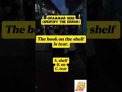 Grammar Quiz 12 Identifying sentence error #learnenglish #grammar #englishtest #grammarquiz