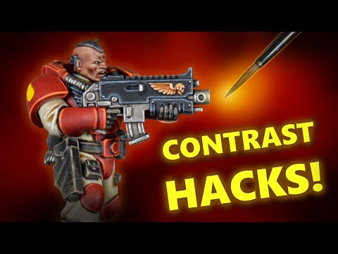 Contrast Hacks! Painting a Blood Angels Scout for Warhammer 40k | Space Marines Tutorial