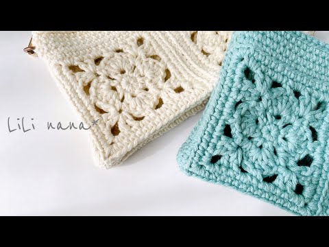 【春のお供に】モチーフポシェット/モチーフの編み方①【かぎ針編み】Crochet Motif Bag