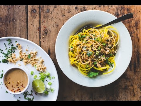 How to Make: Golden Beet Noodles with Spicy Peanut Sauce