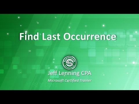 Find Last Occurrence