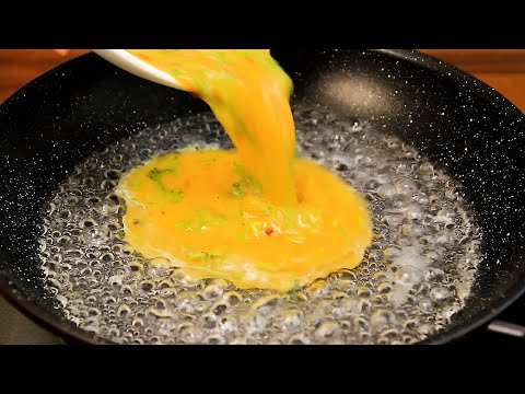 Pour the egg mixture into the boiling water and you will be amazed at the results!