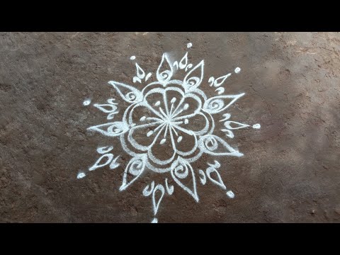 chithirai madham easy poo kolam design||easy rangoli