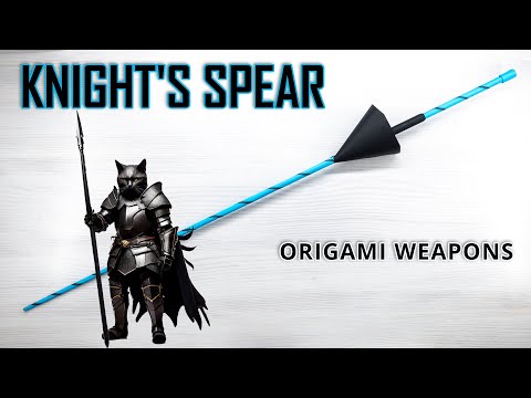 Make an Origami Knight Spear in Minutes -  Fun and Easy Craft