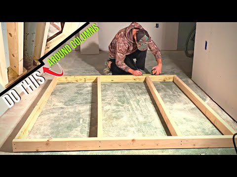 How to Build Basement Walls (DIY Wall Framing for Basement Bathroom + How to Frame Around Columns)