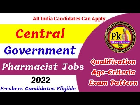 Pharmacist Vacancy 2022 || Central Government Pharmacist Vacancy || @PKPharmaClasses #pharmajobs