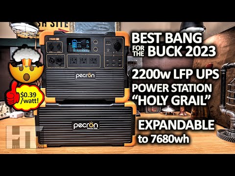 PECRON E1500LFP 2200w UPS LiFePO4 Modular Solar Power Generator Review