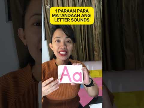 PARAAN PARA MATANDAAN ANG LETTER SOUNDS