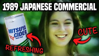 1989 COMMERCIAL - Mitsuya Cider Japanese Beverage ft. Chabeli Iglesias 三ツ矢サイダー 1989年 CM