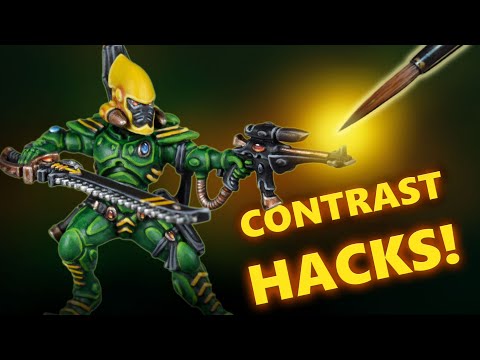 Contrast Hacks! How to Paint Aeldari Striking Scorpions | Warhammer 40k Killteam Blades of Khaine