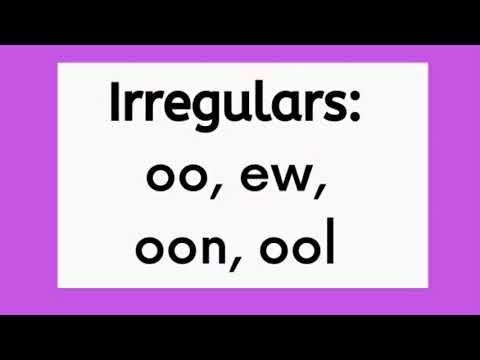 Irregular oo, ew, oon, ool Word Families, Phonics Reading, Kindergarten and First Grade, Spelling