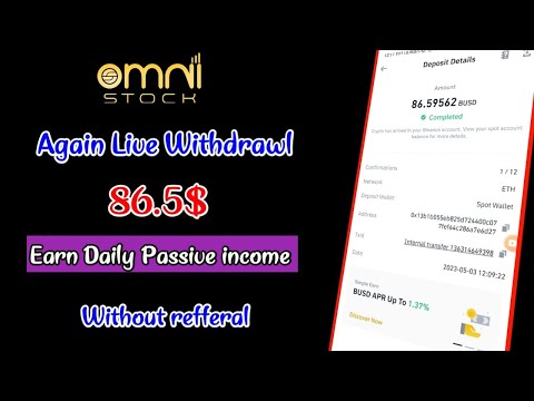 Live withdraw proof 86$ | Earn money online | Make money online 2023 | without refferal | Omni stock