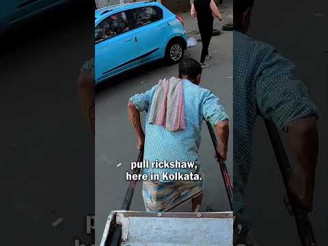 Traditional Pull Rickshaw in Kolkata, India 🇮🇳