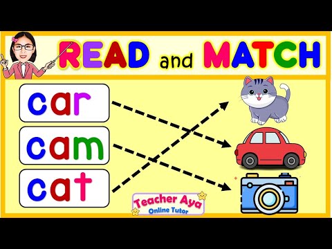 LEARN TO READ AND MATCH | PHONICS | ENGLISH READING LESSON FOR KIDS | PRACTICE READING | TEACHER AYA