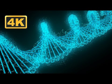 DNA Biology Medical Screensaver! 4K Animation. Genetics Visualisation! Relaxing Science Music!