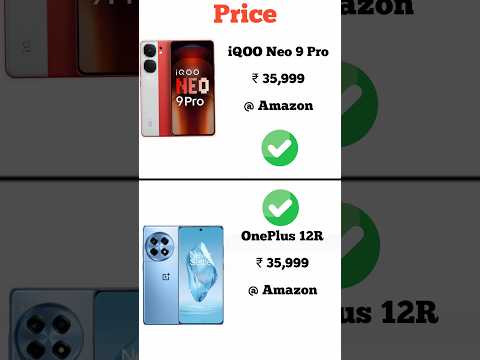 OnePlus 12R vs iQOO Neo 9 Pro | Konsa phone lena chahiye | Full comperijon in short