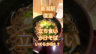 新潟駅【立ち食いそば】かけそば、いくらかな？？