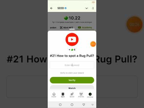 How to Spot Rug Pull | seed video code | seed airdrop