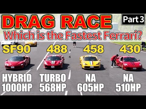 What is the fastest Ferrari? : DRAG RACE Part 3 - DK Tsuchiya & NOB Taniguchi