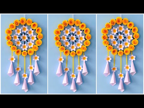 Unique Flower Wall Hanging / Quick Paper Craft For Home Decoration / Easy Wall Mate / Diwali Decor