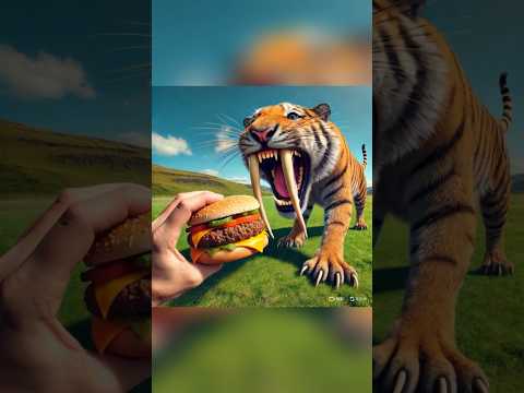 A Caveman Finds a Cheeseburger #funny #Cheeseburger