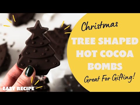 EASY TREE SHAPED CHRISTMAS HOT CHOCOLATE BOMBS RECIPE | Great For Homemade Holiday Gifting!