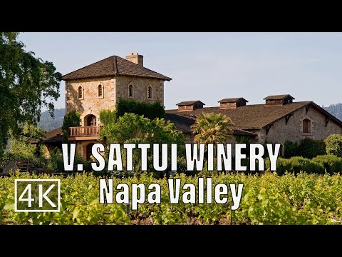 [4K] V. Sattui Winery - Napa Valley -  California - Walking Tour