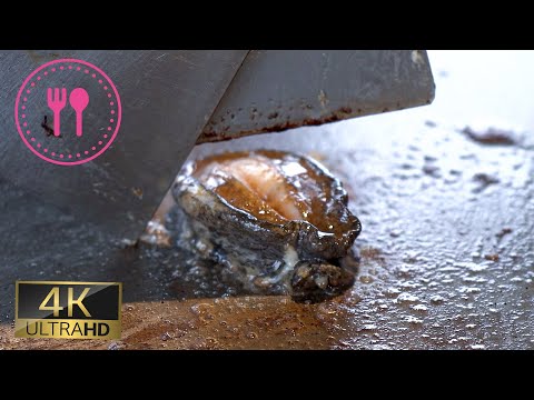 LUXUARY ABALONE COURSE LOOKING DOWN ON SHIBUYA CITY, JAPAN/SEAFOOD LOVERS