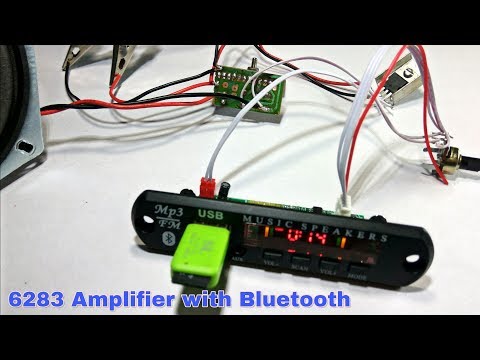 Amplifier single channel using IC 6283 with USB & bluetooth