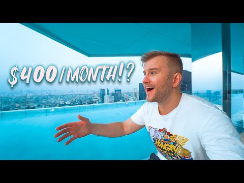 $400 a Month?!! / Amazing Bangkok Condo Tour and Cost of Living in Thailand 2022