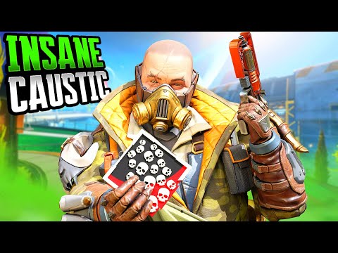 CAUSTIC 28 KILLS AND 6600 DAMAGE WAS INSANE (Apex Legends Gameplay)