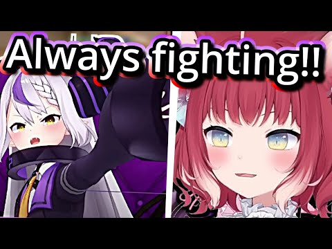 【engsub】Laplus and karubi always fight.【Qpi/laplus/karubi/kuzuha/hololive/nijisanji/vspo】