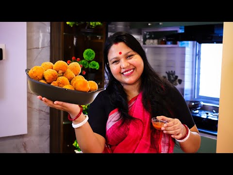 homemade Potato puff Ball || Kolkata style || deboshrita family vlogs