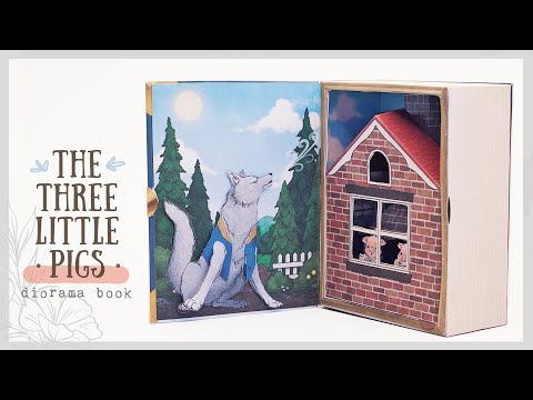 DIY Three Little Pigs, Diorama Book (canon papercraft)