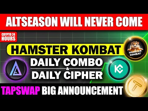 BIG UPDATE 📌 Hamster Kombat | Crypto News Today | Laika AI | Tapswap | Cryptocurrency