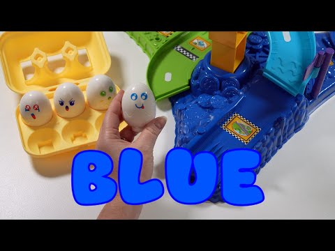 Learn Toddler Colors, Shapes, and Counting with Colorful Eggs!